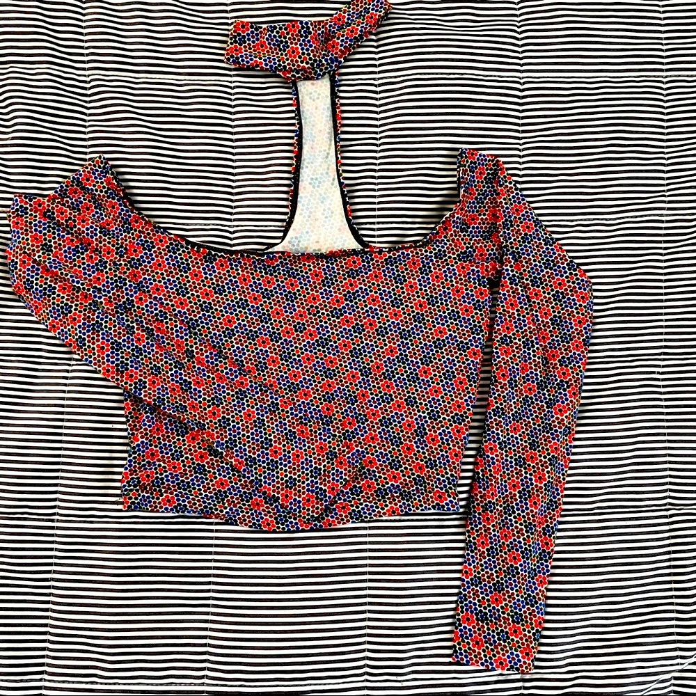 American Apparel Long Sleeve Top With Collar
